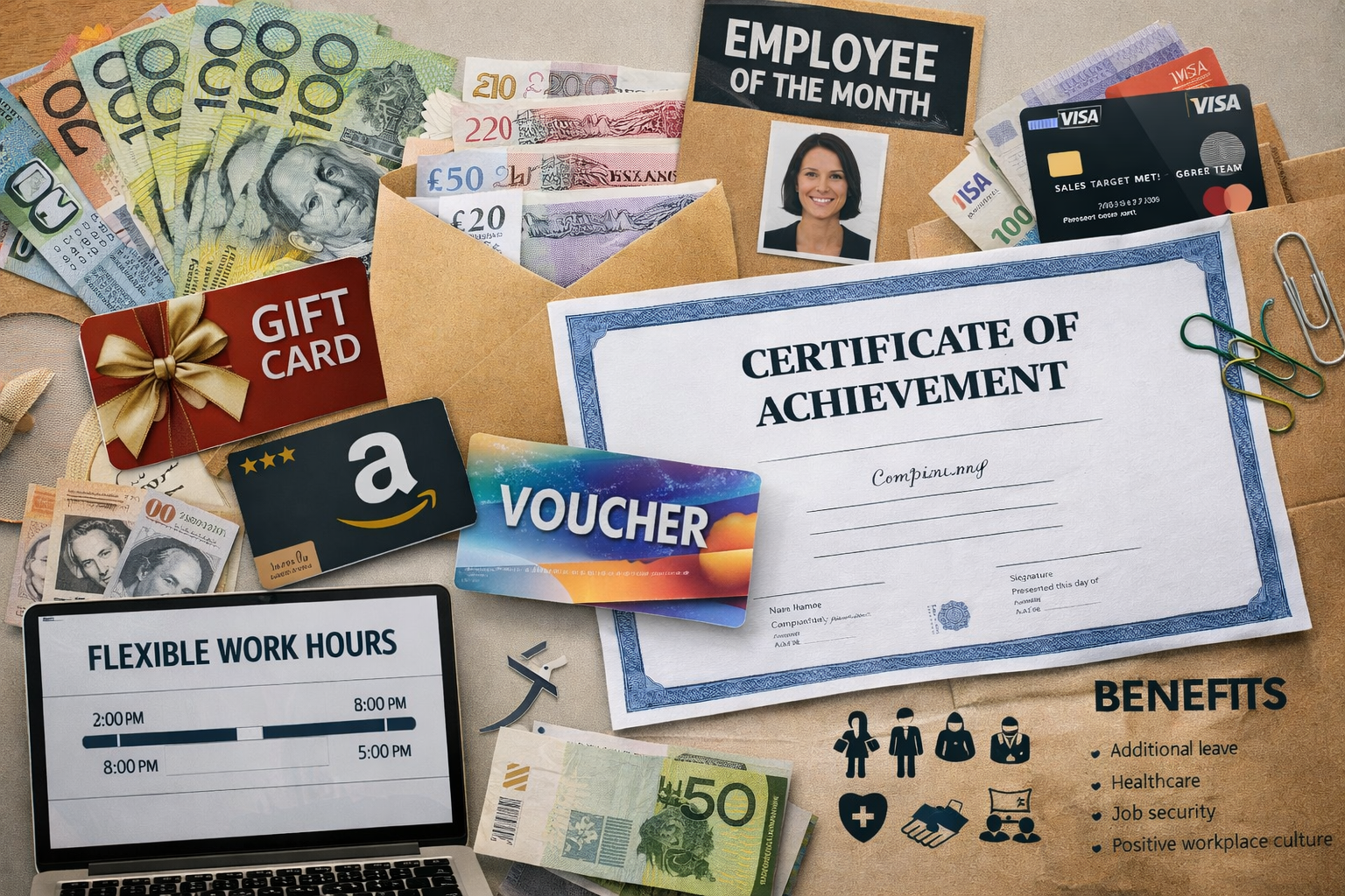 Incentives and rewards collage