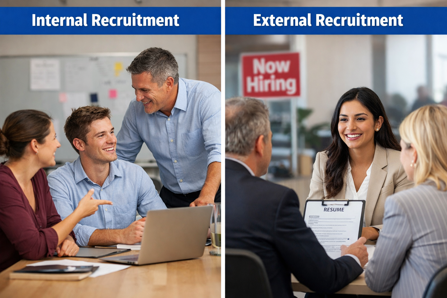 Internal vs external recruitment comparison