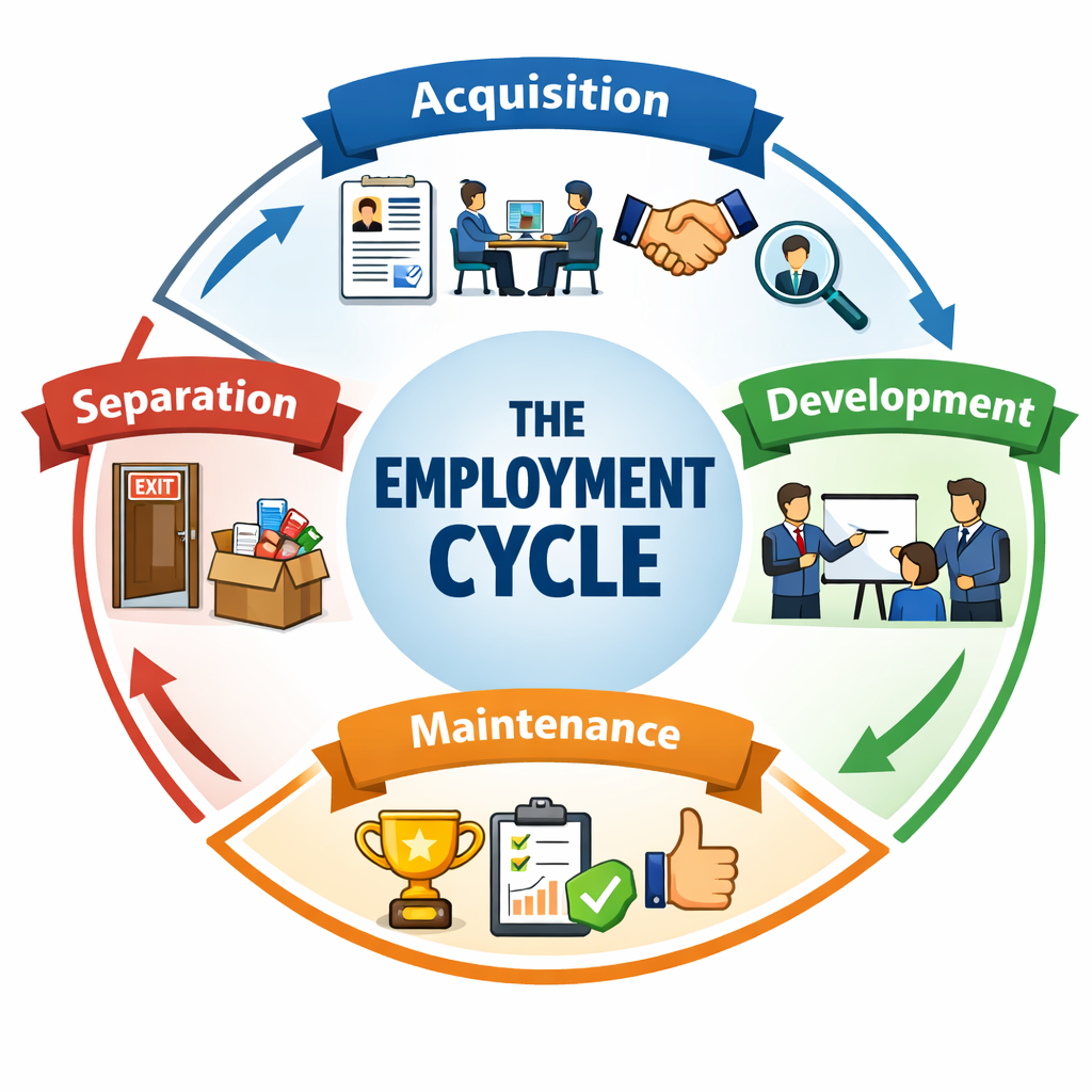 Employment cycle infographic