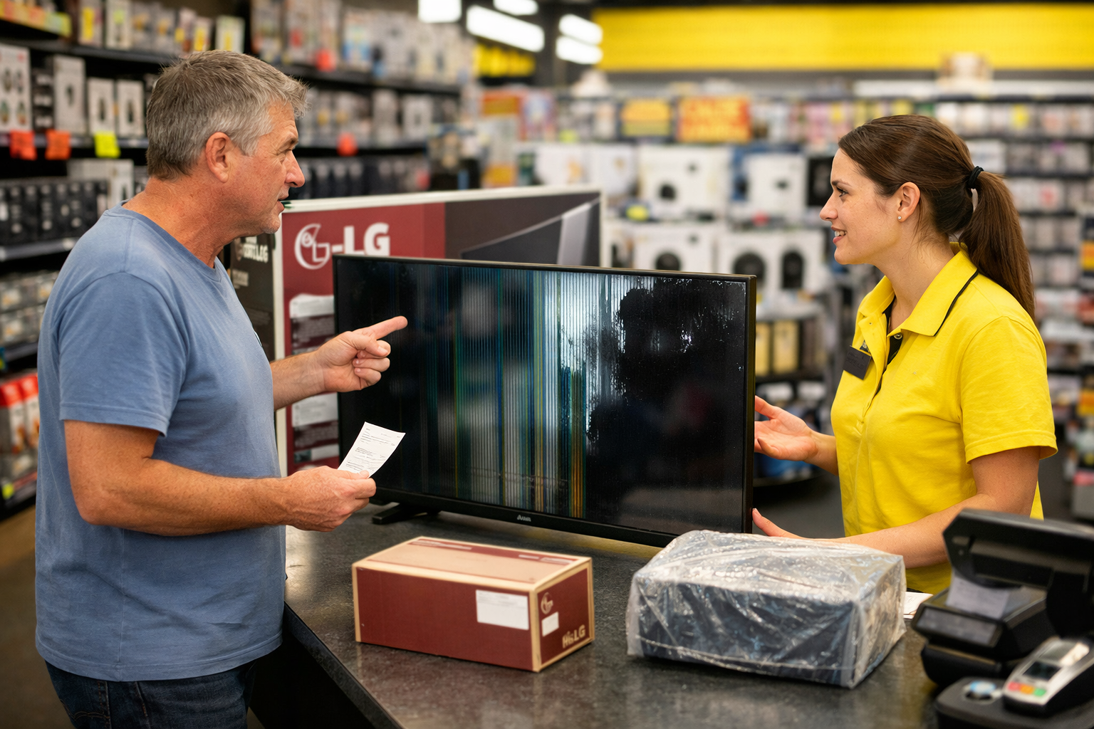 Faulty TV issue at JB Hi-Fi