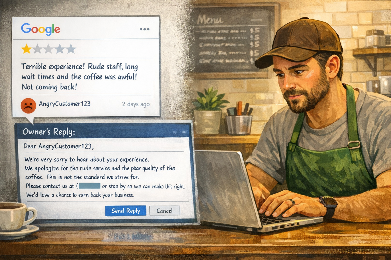 Replying to a negative review