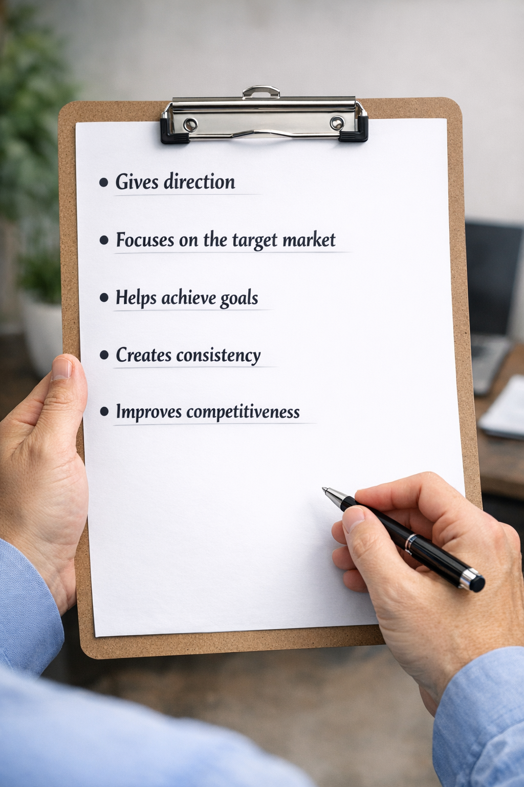 Benefits of a marketing strategy diagram