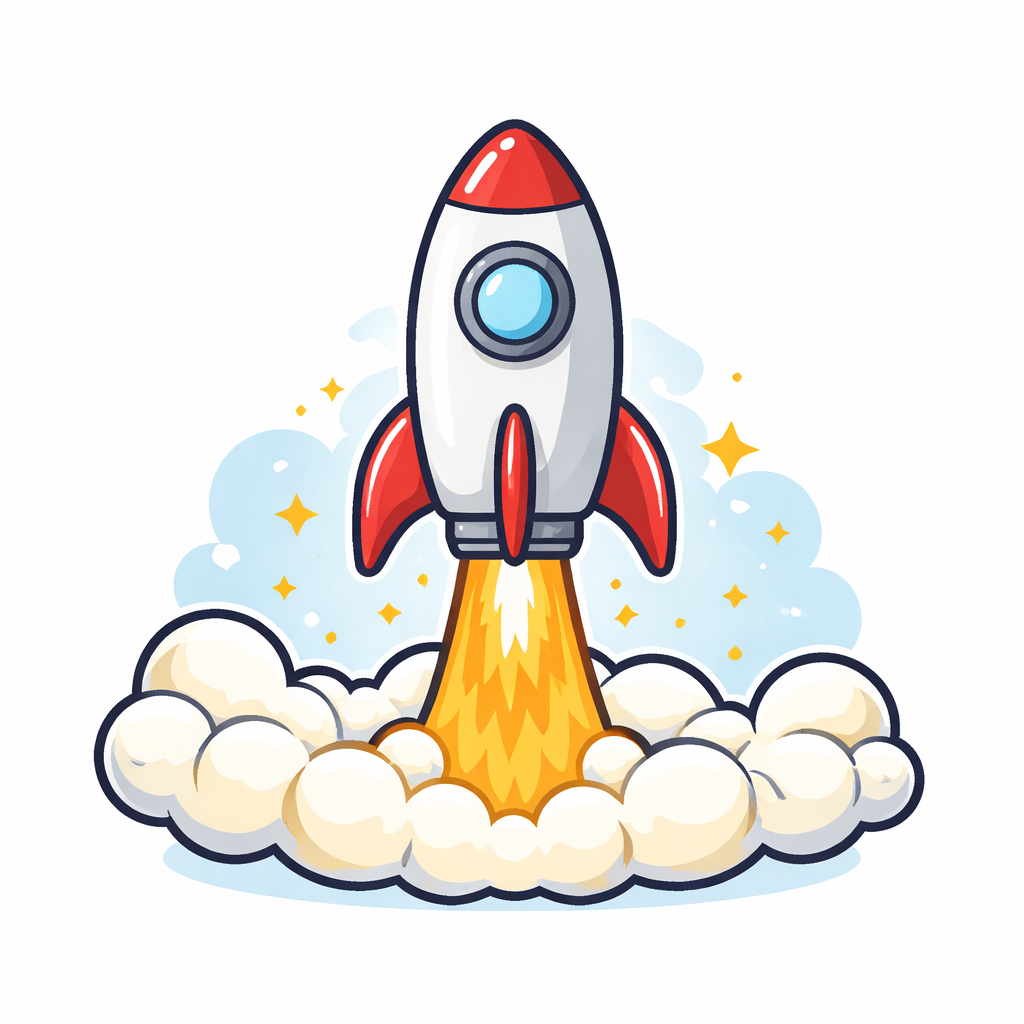 Rocket launching into space