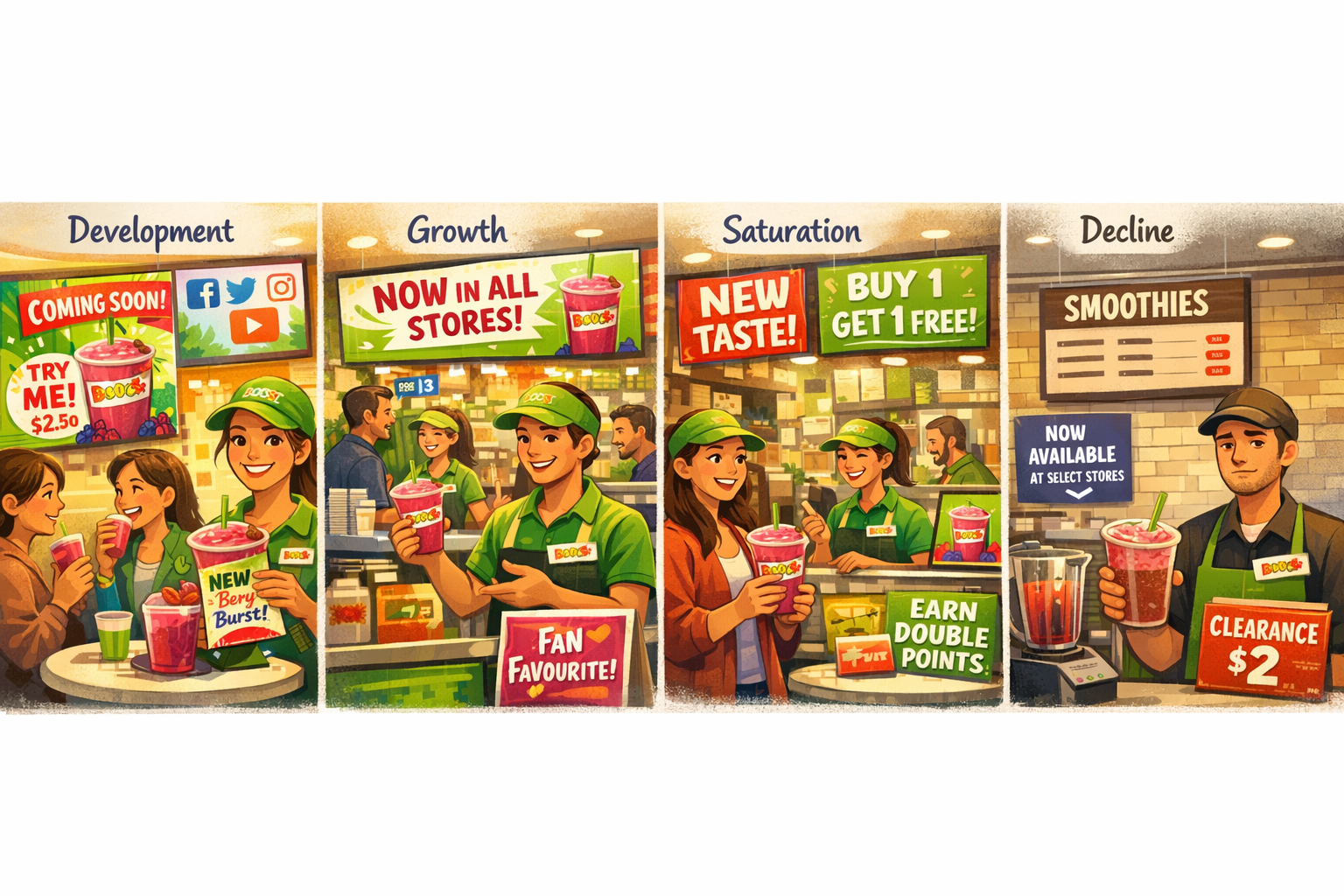 The lifecycle of the Berry Burst smoothie