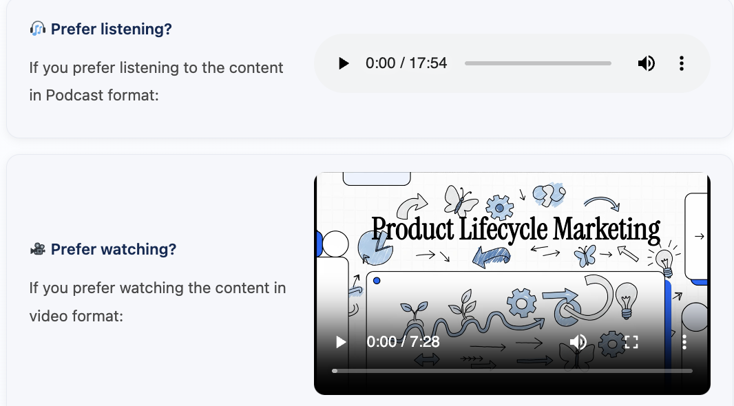BME Hub audio and podcast resources screenshot
