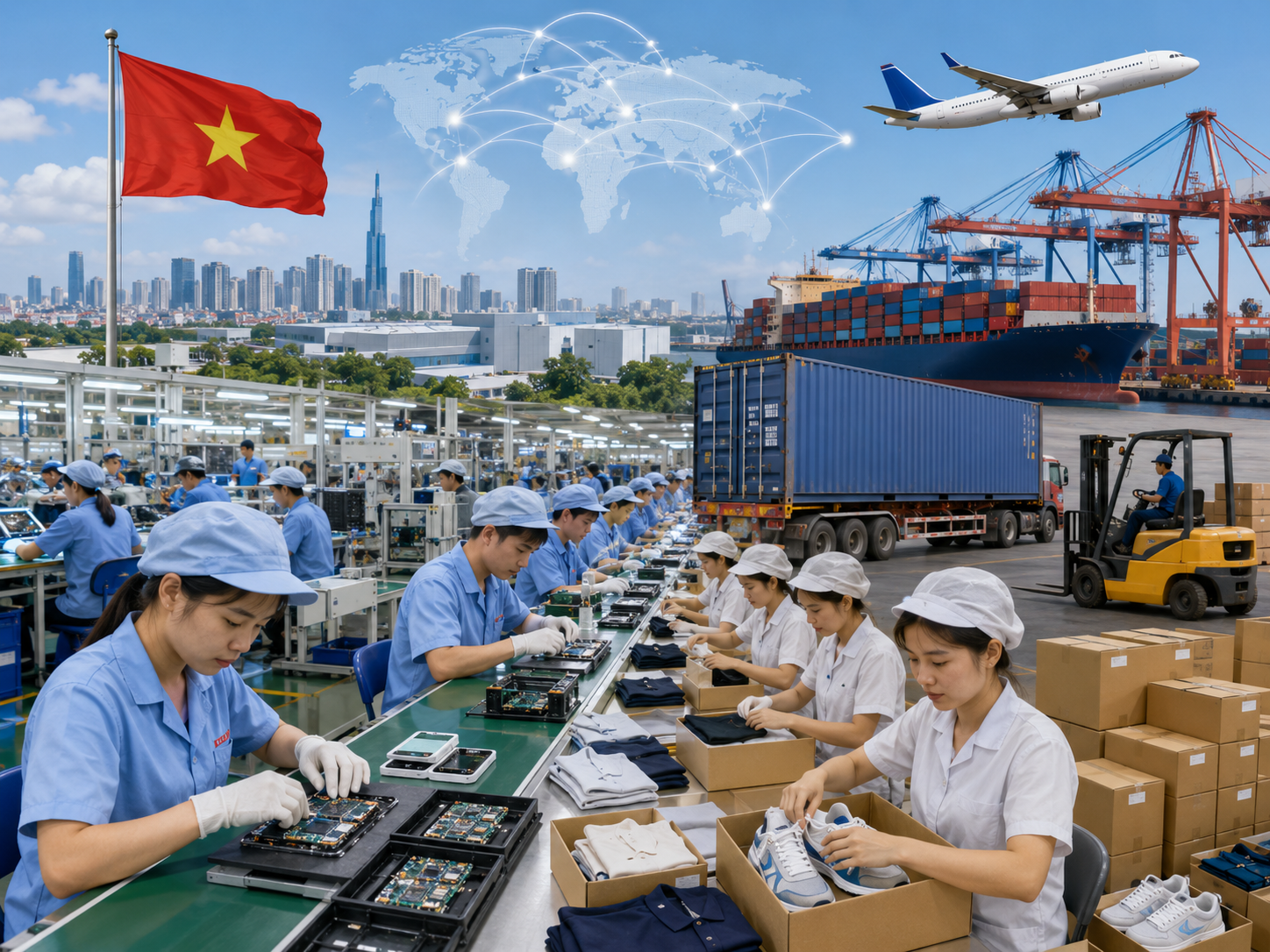 Developing countries employment illustration