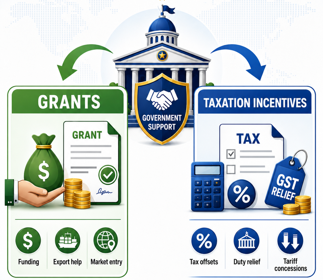 Government incentives for international trade
