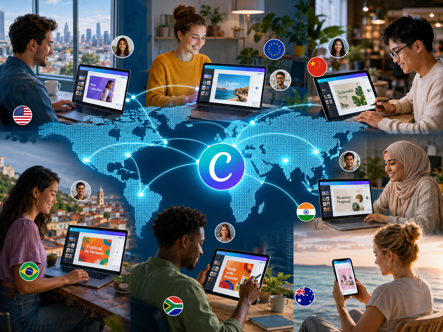 E-commerce connecting global customers