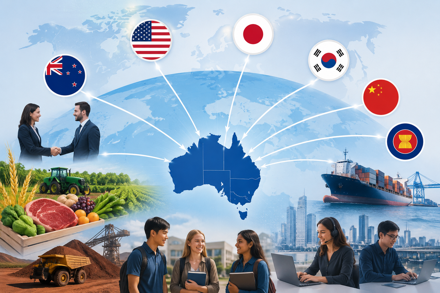International cooperation illustration