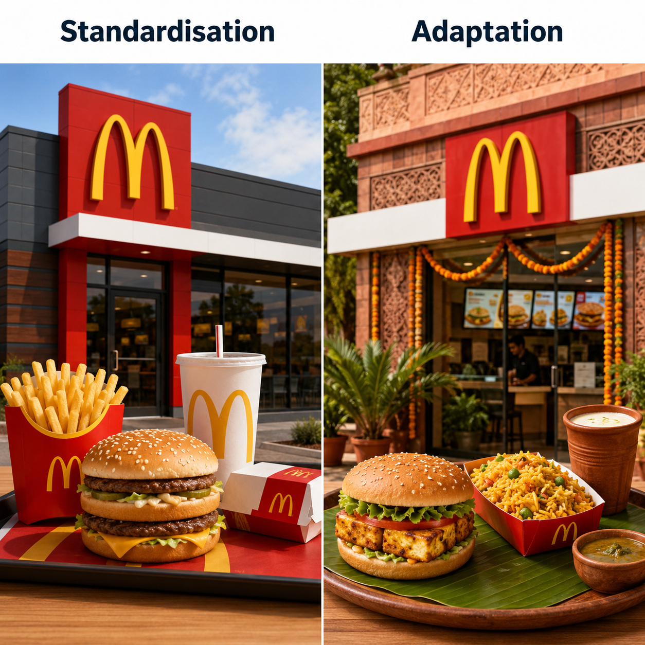 Standardisation or adaptation of the marketing mix