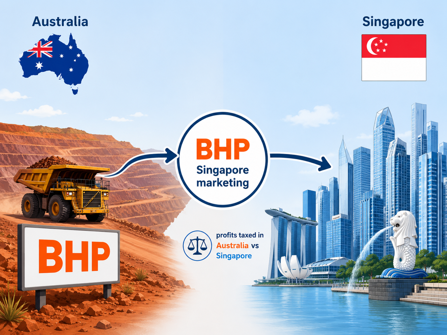 BHP and Singapore tax minimisation illustration