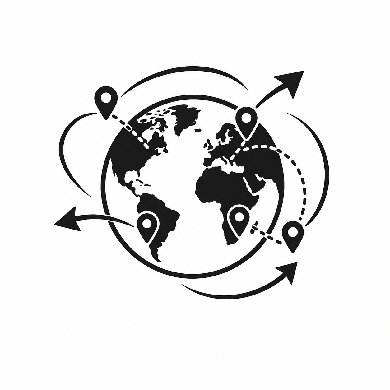 Global market presence innovation diagram