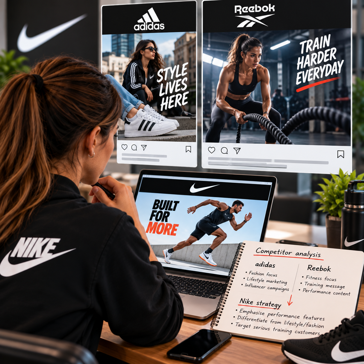 Nike analysing competitor marketing strategies