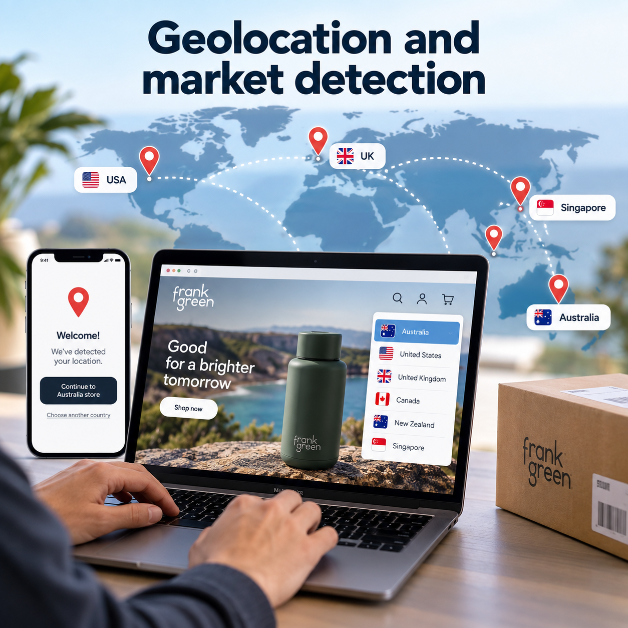 Geolocation and localisation technology in e-commerce