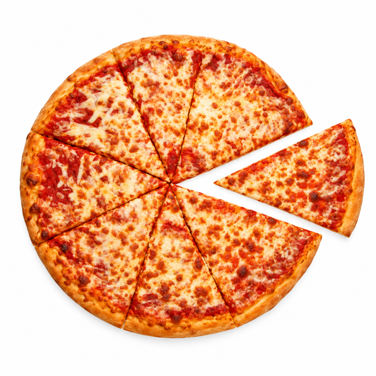 Pizza roll representing a slice of a market