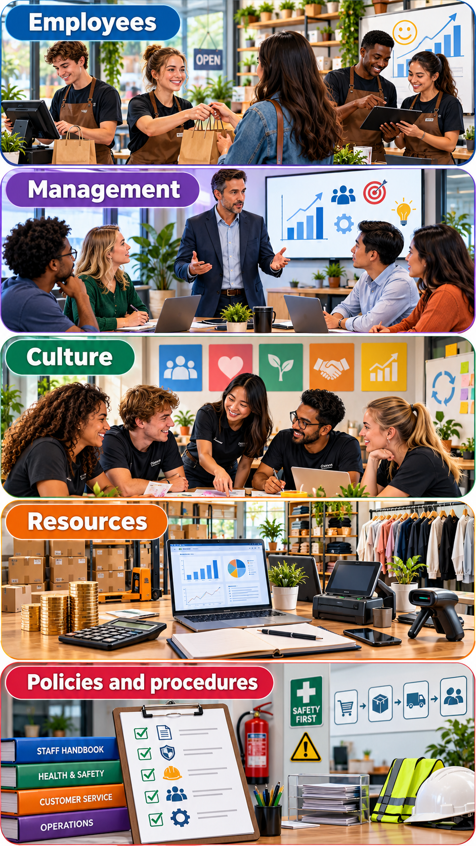Business operations infographic