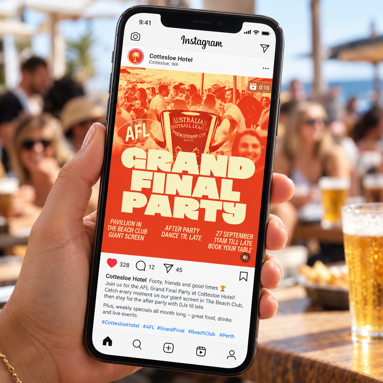 Cottesloe Hotel Instagram promotion