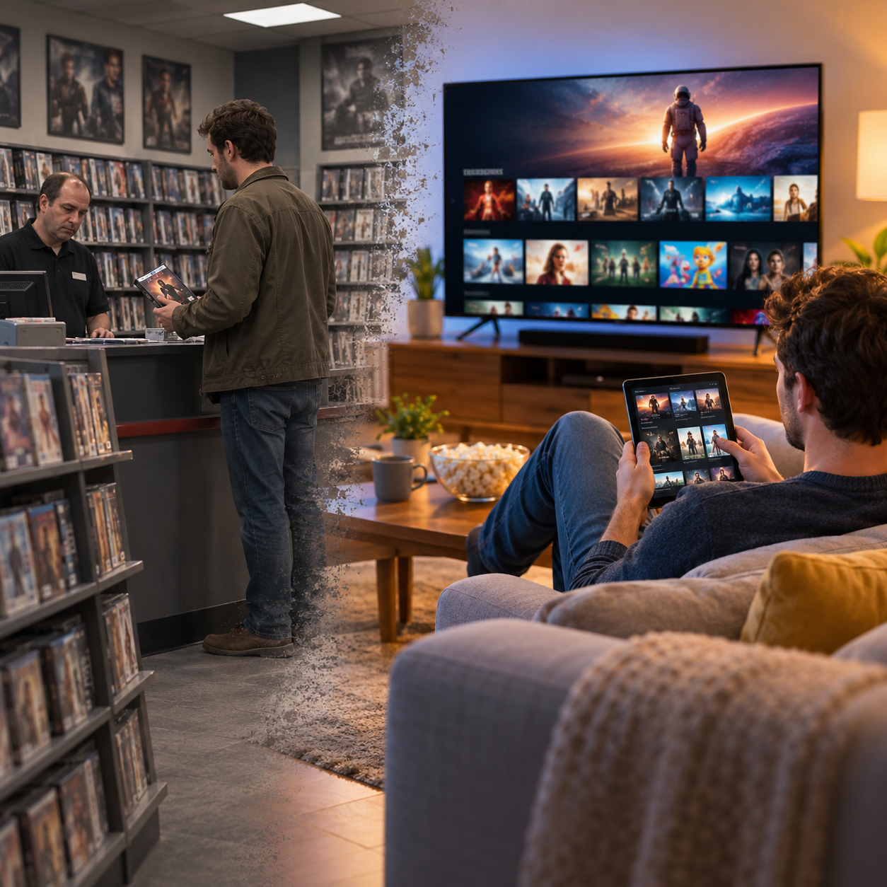 From video store to streaming at home