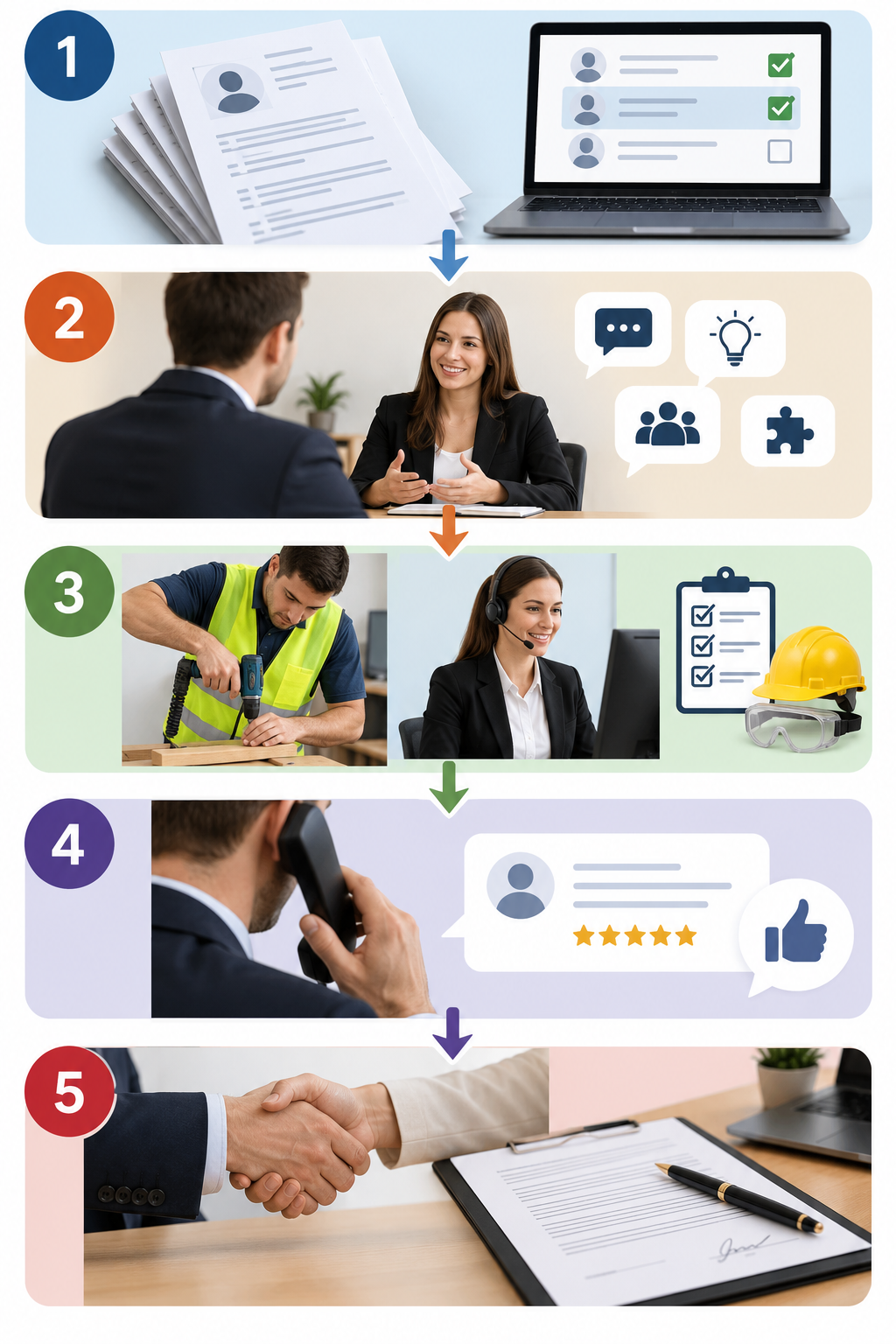 Hiring process flowchart
