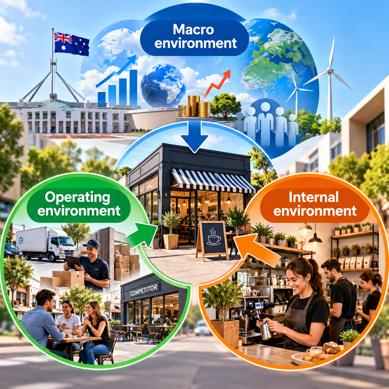 Small business environment infographic