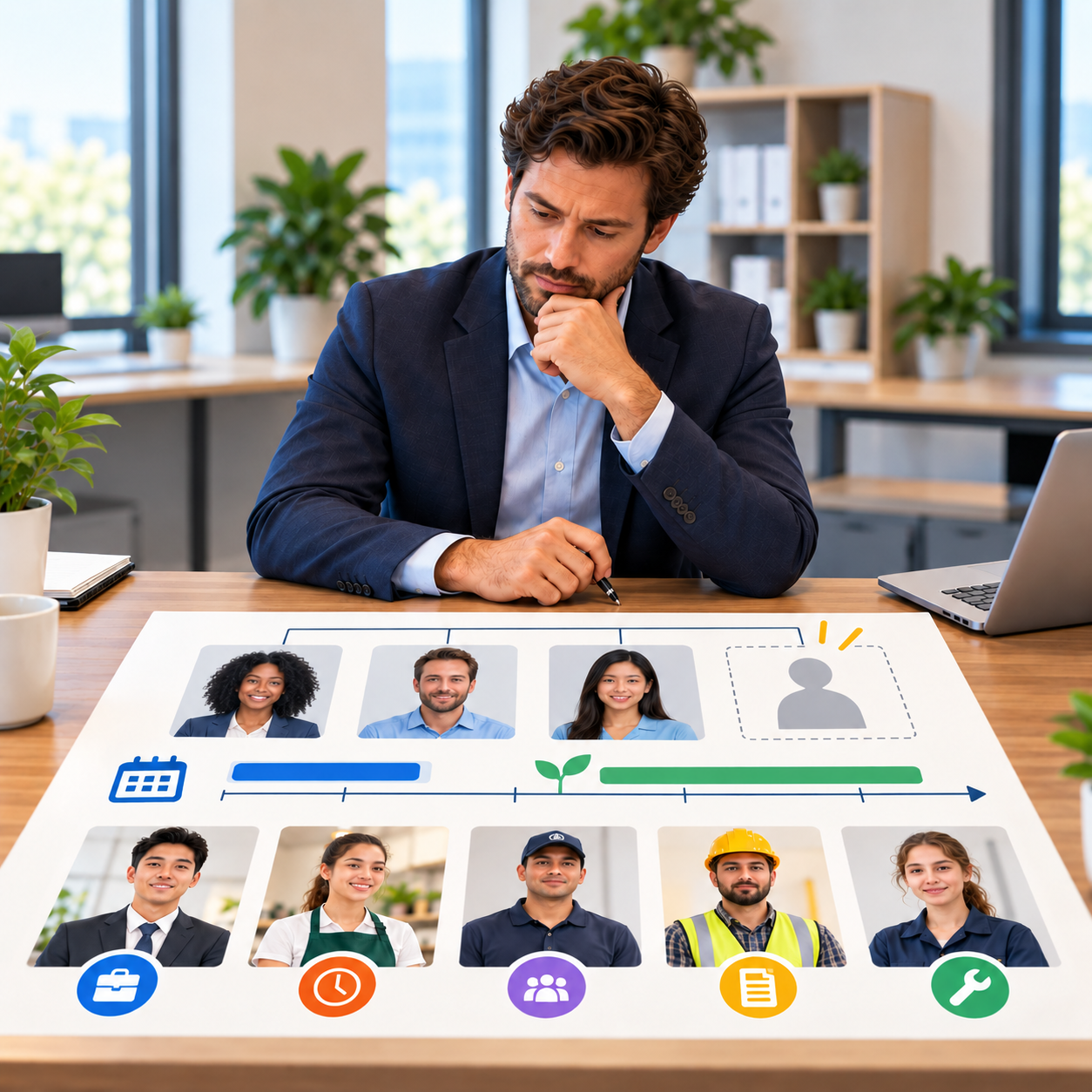Workforce planning in an office